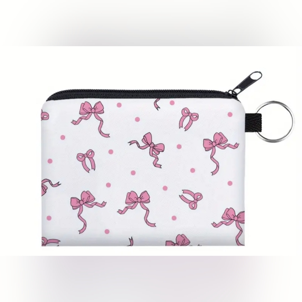 Bow Coin Purse With 2pc Charms